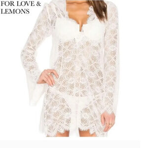 For Love and Lemons 'Cannes' Floral Lace Cover Up
